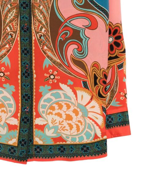 ETRO floral-print silk shirt - Orange