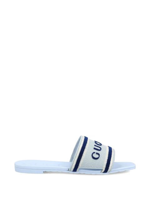 Gucci logo-stripe sandals - Blue - zdjęcie produktu nr 1