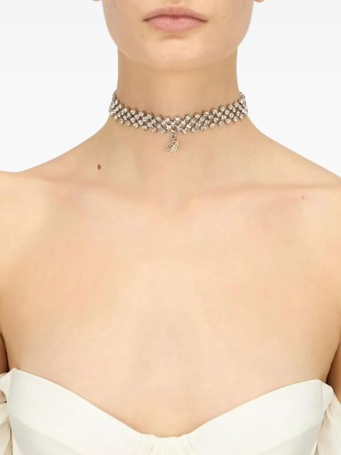 Blumarine crystal-embellished choker necklace - Grey - zdjęcie produktu nr 1