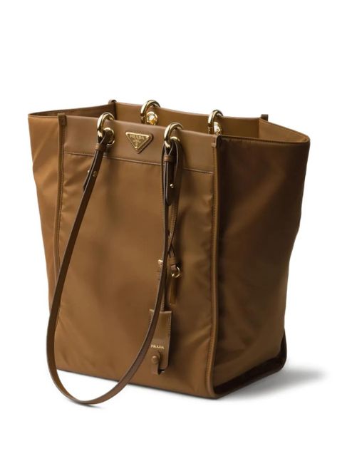 Prada large Re-Nylon tote bag - Brown