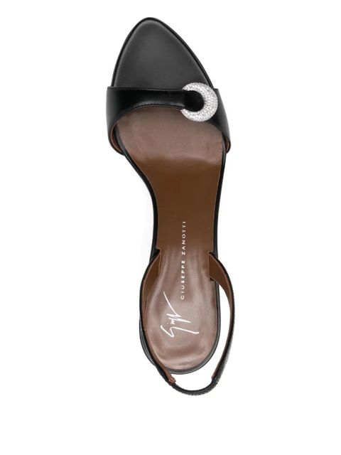 Giuseppe Zanotti 70mm Harissa slingback crystal-embellished sandals - Black