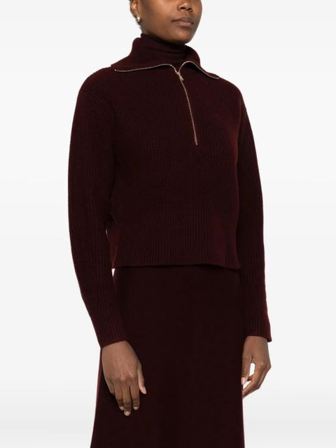Max Mara zip Nadar sweater - Red