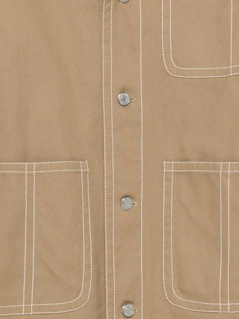 AMI Paris pocket topstitching jacket - Neutrals