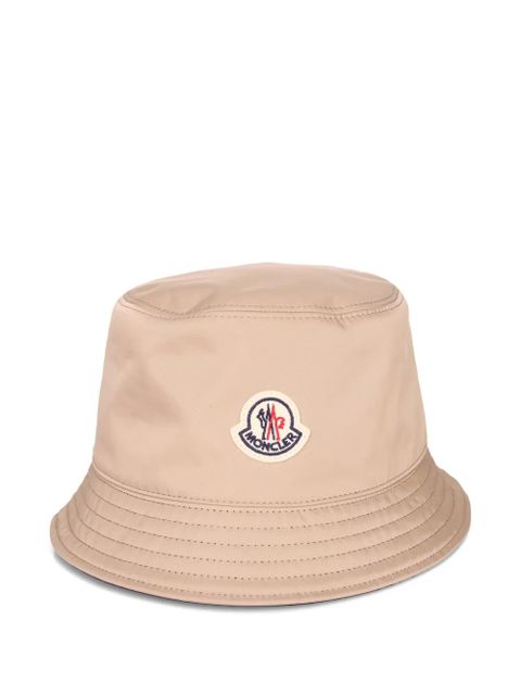Moncler logo-patch bucket hat - Neutrals - zdjęcie produktu nr 1