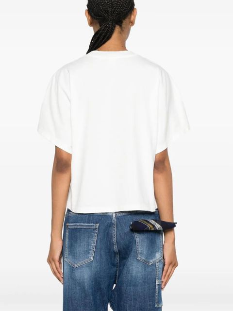 PINKO studded-logo T-shirt - White