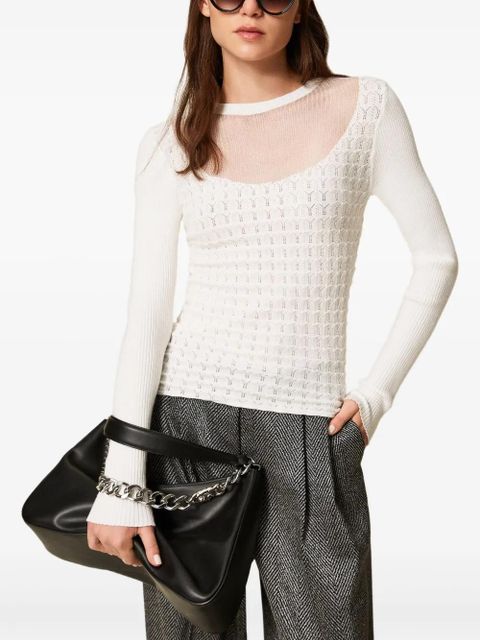 TWINSET see-through sweater - White - zdjęcie produktu nr 2