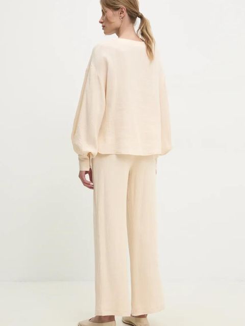 Answear.LAB komplet bawełniany damski kolor beżowy