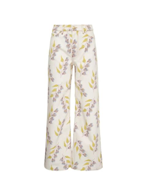 Ulla Johnson Willow wide-leg floral-print jeans - Neutrals - zdjęcie produktu nr 1