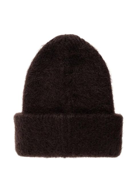 Moncler mohair beanie - Brown