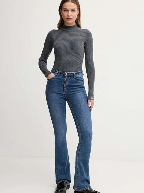 Pepe Jeans sweter damski kolor szary lekki z półgolfem PL7000026 - zdjęcie produktu nr 2