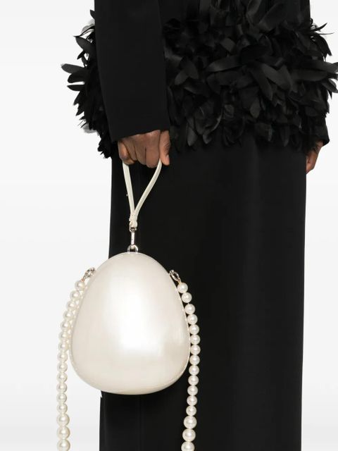 Simone Rocha large Egg embellished clutch bag - White - zdjęcie produktu nr 2
