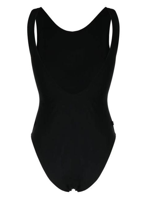 GANNI Diamanté embellished swimsuit - Black