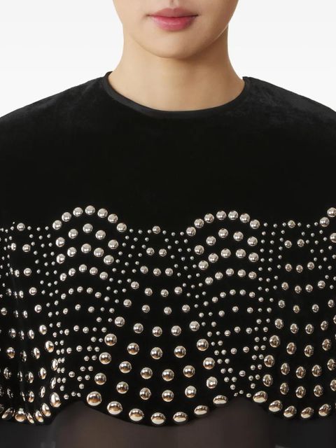 Lanvin beaded velvet top - Black