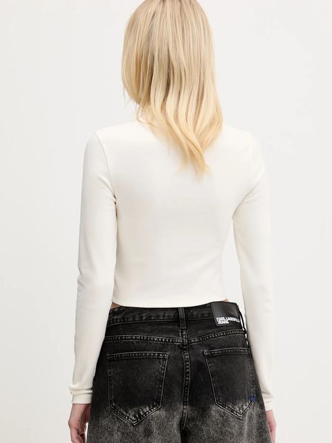 HUGO longsleeve damski kolor beżowy 50518378