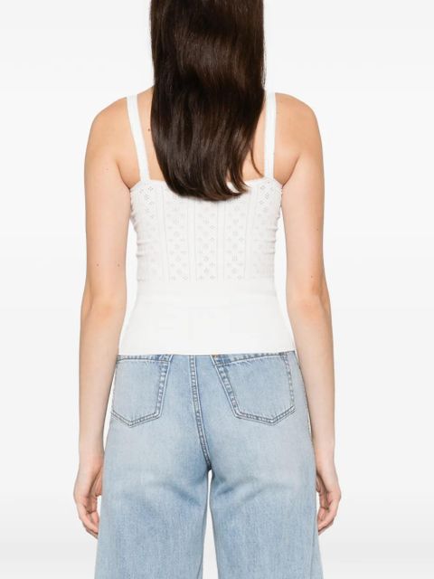 JW Anderson ribbed-knit tank top - White - zdjęcie produktu nr 2
