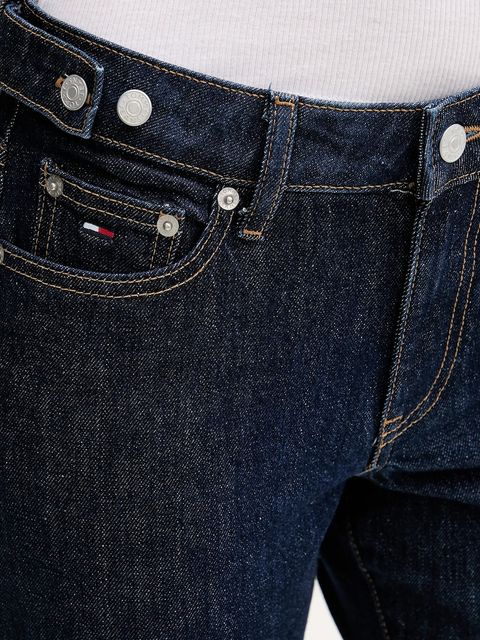 Tommy Jeans jeansy damskie kolor granatowy DW0DW22432