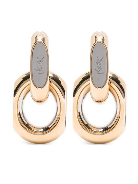 Saint Laurent logo earrings - Gold - zdjęcie produktu nr 1