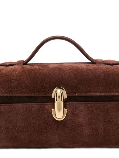 Savette top-handle clasp tote bag - Brown