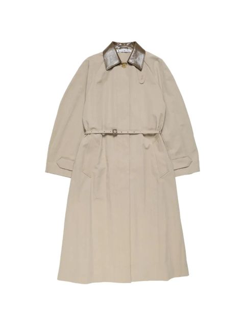 Acne Studios belted leather-collar coat - Neutrals - zdjęcie produktu nr 1