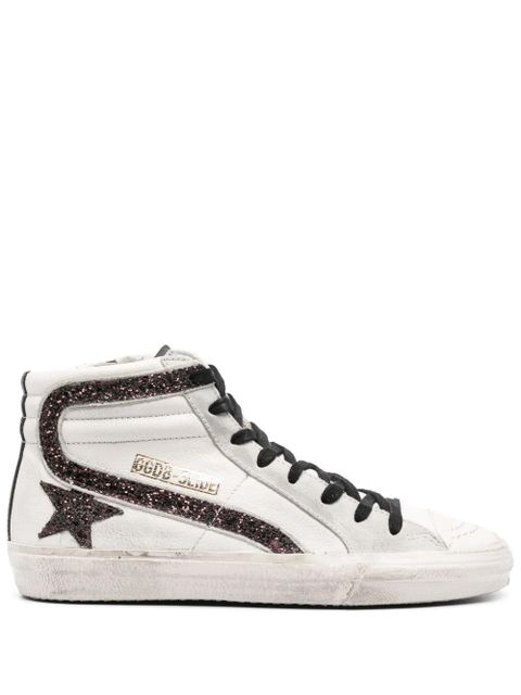 Golden Goose Slide sequin-embellished sneakers - White - zdjęcie produktu nr 1