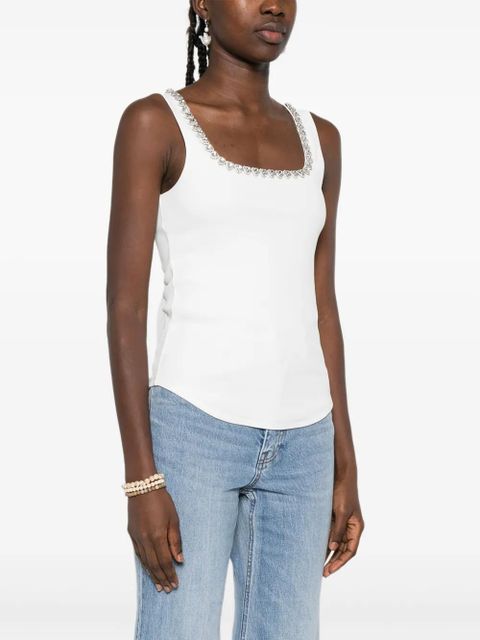 ZIMMERMANN embellished neckline top - White