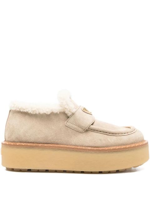 Prada shearling loafers - Neutrals - zdjęcie produktu nr 1