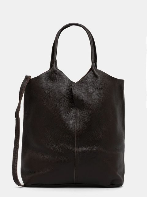 Answear.LAB torebka skórzana kolor brązowy