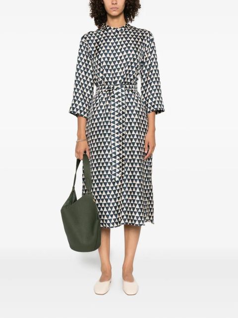 Max Mara triangle-print belted dress - Neutrals - zdjęcie produktu nr 2