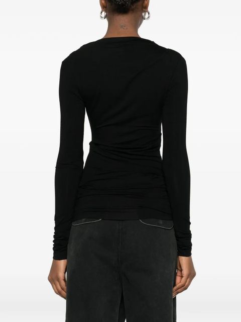 ENTIRE STUDIOS draped long-sleeve top - Black