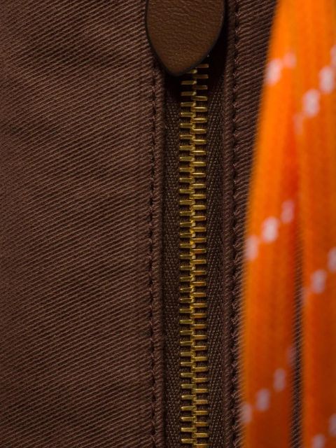 Miu Miu mini Gabardine logo zip bag - Brown