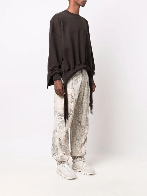 AMBUSH multi-cord crew-neck sweatshirt - Brown