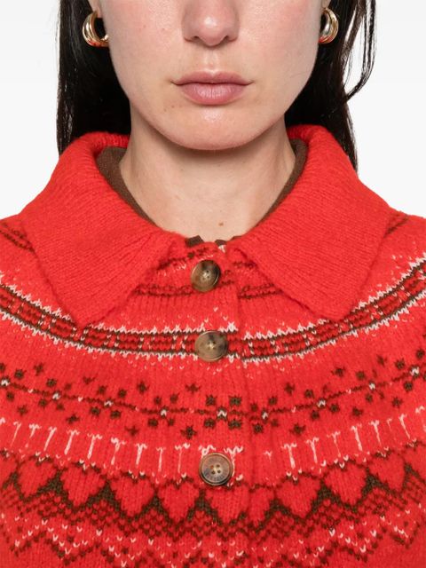 Guest In Residence Cloud Chalet button-front cardigan - Red