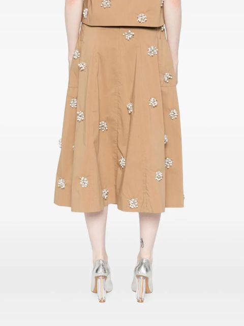 Simkhai crystal-embellished midi skirt - Brown
