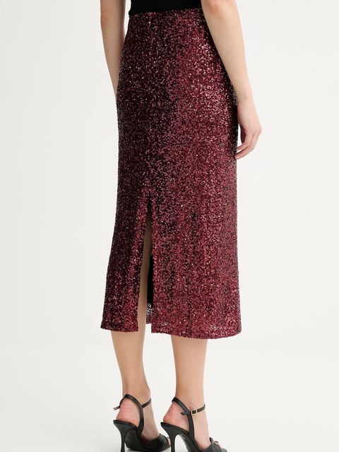 Answear.LAB spódnica kolor bordowy midi ołówkowa