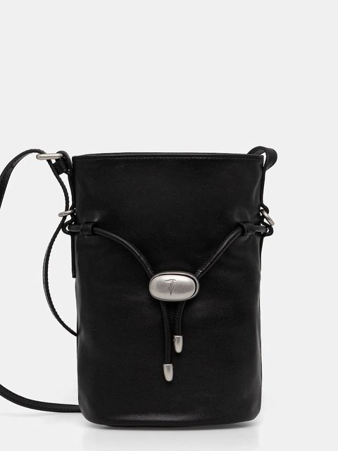 Trussardi torebka skórzana kolor czarny Z600E005977N - zdjęcie produktu nr 1