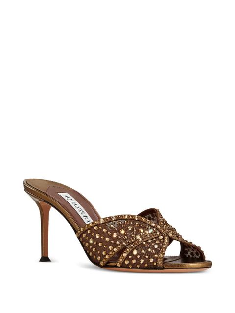 Aquazzura embellished open toe sandals - Brown