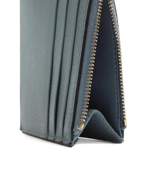 Valentino Garavani Rockstud grained-leather card holder - Blue