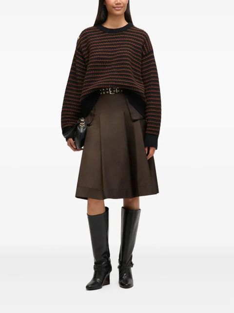 GANNI button striped knitwear - Black - zdjęcie produktu nr 2