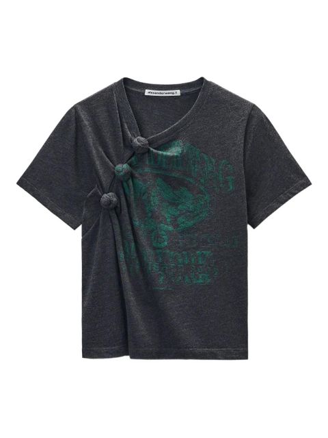 Alexander Wang knotted graphic T-shirt - Black - zdjęcie produktu nr 1