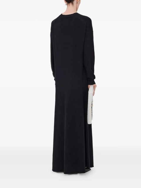 LouLou de Saison Lucy long-sleeve maxi dress - Black
