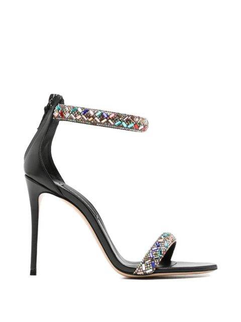 Casadei Blade Vegas crystal-embellished sandals - Black - zdjęcie produktu nr 1