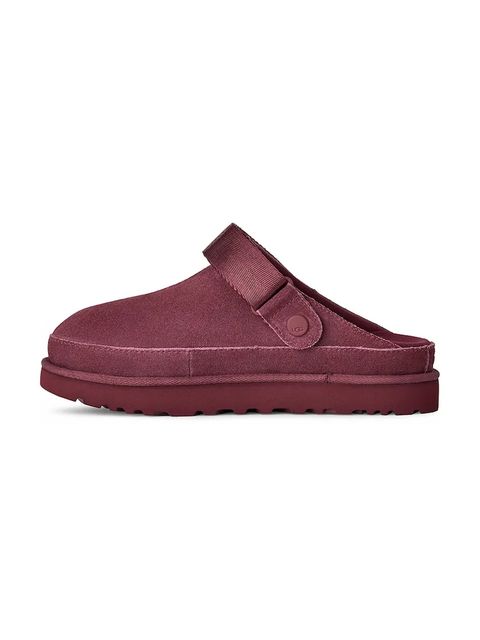 UGG klapki zamszowe Goldenstar Clog damskie kolor różowy 1138252.BTMG
