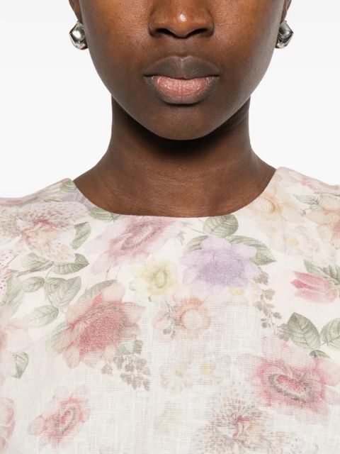 TWINSET floral belted nini dress - Pink