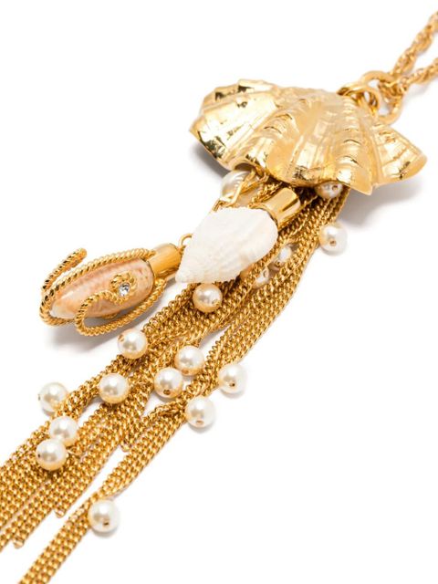 Chloé shell-pendant necklace - Gold