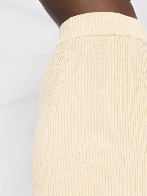 Jil Sander snap-button rib-knit maxi skirt - Neutrals