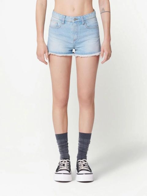 AMI Paris raw-cut mini shorts - Blue