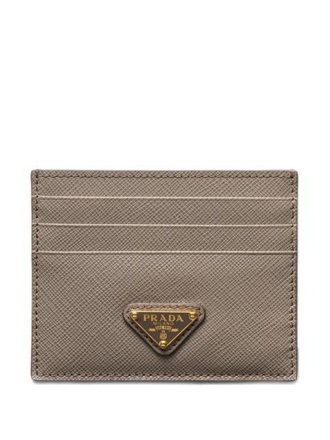 Prada saffiano leather card holder - Neutrals - zdjęcie produktu nr 1