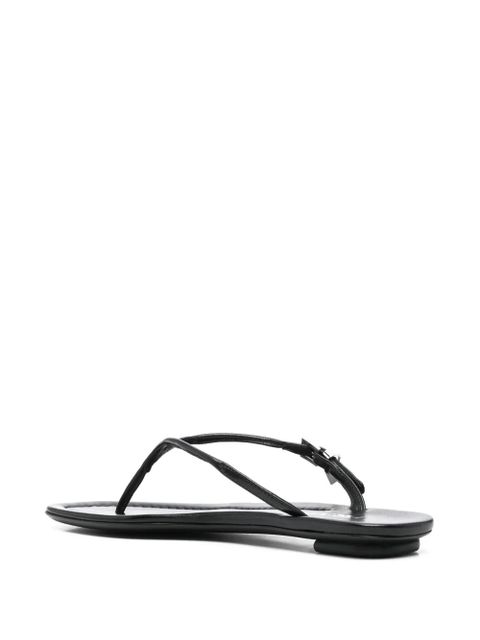 Prada enamel triangle-logo slides - Black