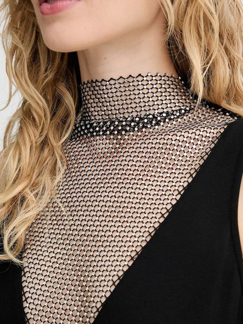 Karl Lagerfeld Jeans sukienka kolor czarny mini dopasowana A4W13009