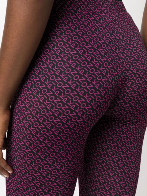 PINKO logo-print pattern leggings - Black